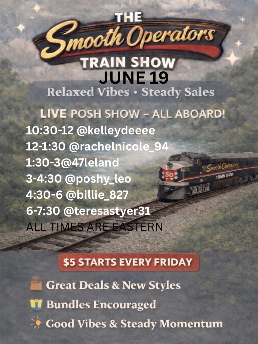 🚂 The Smooth Operators 🚂 is LIVE now Every Friday Train Show - Picture 2 of 3
